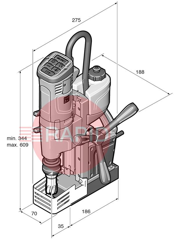 72705861  FEIN KBU 35-2 QW Universal Magnetic Drill 35mm w/ 2-Speed Gearbox